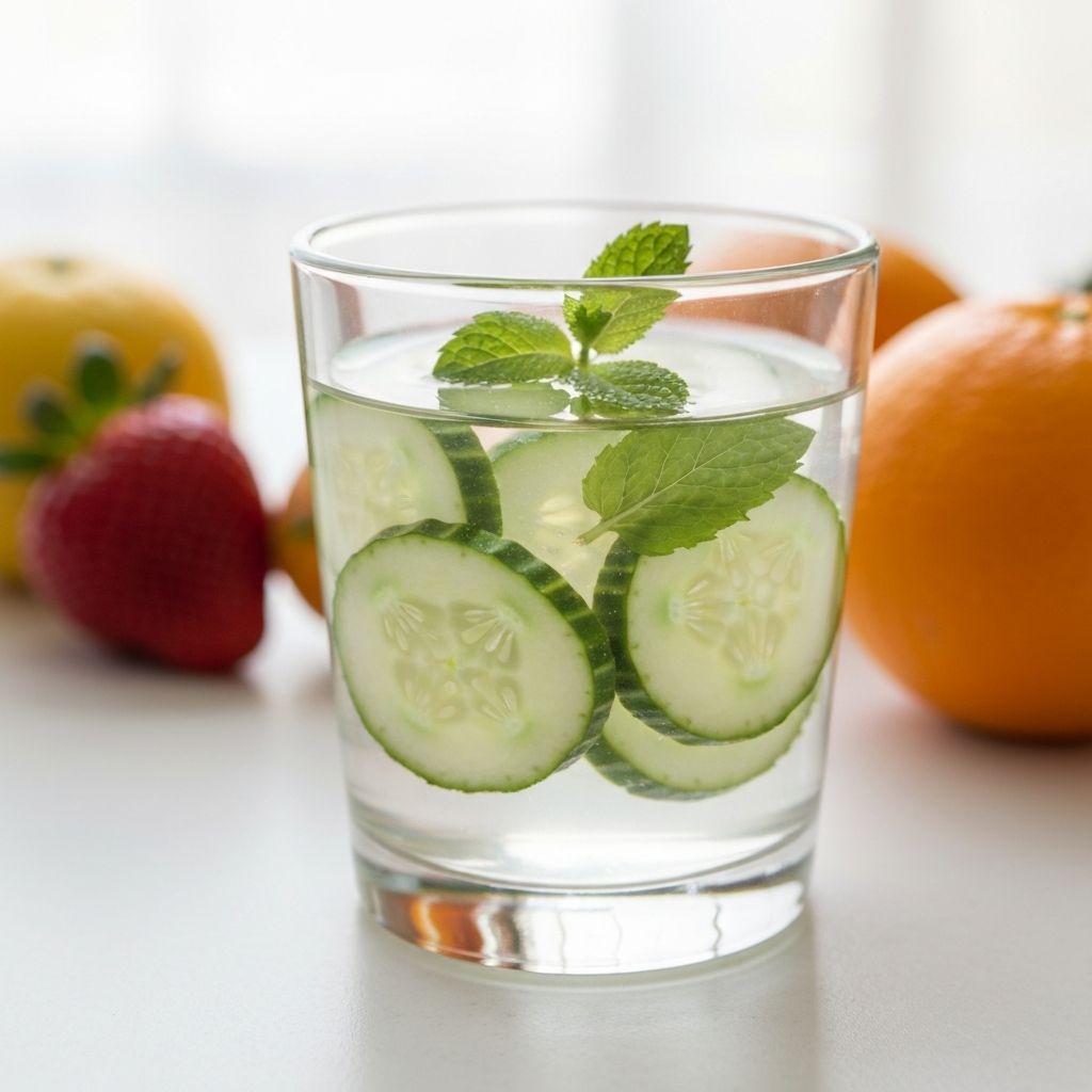 Szklanka wody z owocami